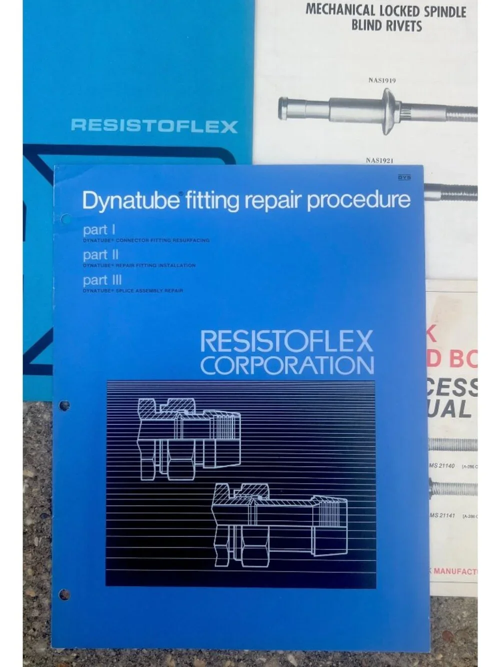 1970s Huck Resistoflex Aerospace Dynatube Blind Bolt Manual Brochure Lot